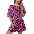 thumbnail image 1 of Icvfdpl Womens Pajama Sets Ladies Fashion Solid Color Loose Shorts Set Nightwear L, 1 of 7