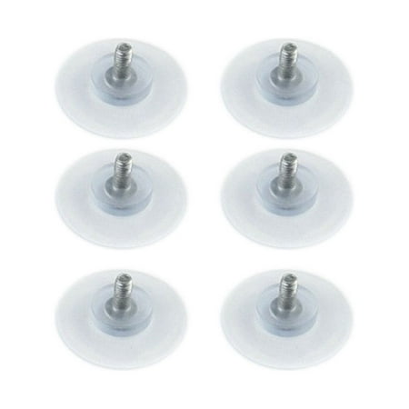 

6pcs 4mm Furniture Desk Glass PVC Transparent Anti-Collision Suction Cups Sucker Hanger Pads with Screws for Glass Table