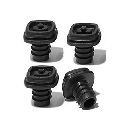 - Metrokane Vacuum Stoppers, Black, Set of 4