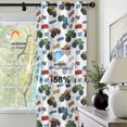 thumbnail image 4 of Monster Cartoon Truck White Pattern Blackout Curtains,Triple Weaved Fabric,Thermal Insulated,Room Darkening,Grommet Top,2 Panels,42x84in(107x213cm), 4 of 6