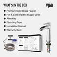 thumbnail image 5 of VIGO Niko Single Handle Single-Hole Bathroom Vessel Faucet in Brushed Nickel, 5 of 14