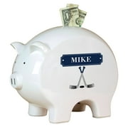 My Bambino Asymmetrical Pig Piggy Banks & Money Jars White/Blue
