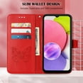 thumbnail image 5 of Mantto Samsung Galaxy A03 Core Case, Magnetic Folio Butterfly Embossed Wallet Case, Premium Leather Wrist Strap Credit Card Holder Slots Kickstand Shockproof Cover For Samsung Galaxy A03 Core,
Red, 5 of 6
