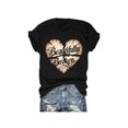 thumbnail image 1 of [Regular "Beautifully Broken" Crew Neck] Women's Casual Crew Neck T-Shirt with "Beautifully Broken" Heart Print, 100% Cotton Fabric, Regular Length, All-Season Comfort, 1 of 6