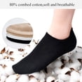thumbnail image 2 of Zhengup Womens No Show Socks Cotton Breathable Athletic Ankle Socks Cushioned Low Cut Invisible Running Socks Flats 6 pack, 2 of 7