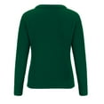 thumbnail image 6 of Womens V Neck Sweaters Lapel Long Sleeve Casual Soft Cozy Cable Knitted Sweater Pullover Solid Color Comfy Sweater Tops Womens Clothes, 6 of 7