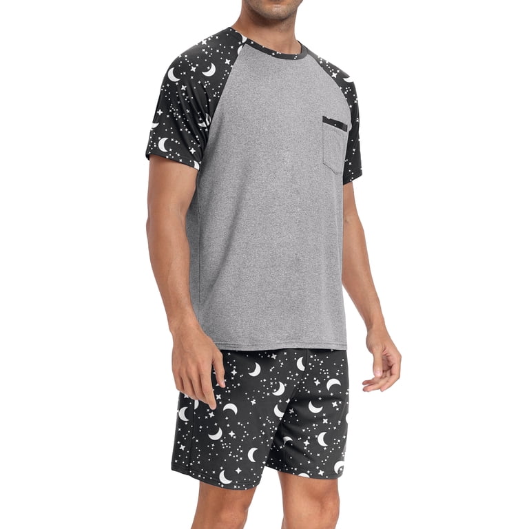 Mintreus Men's Raglan Pajama Set with Shorts photo 2