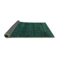 thumbnail image 2 of Ahgly Company Indoor Square Abstract Turquoise Blue Modern Area Rugs, 5' Square, 2 of 4