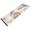 thumbnail image 2 of Cute Beige Rabbit Bedroom Runner Rug 2'x 6' Non Slip Carpet Indoor Home Area Rug Living Room, 2 of 8