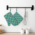 thumbnail image 6 of Honeii Sunmmer Cat patten Oven Mitts and Pot Holders Sets, Baker Oven Mitts, Mittens for Kitchen Decor, Baking Lover over Gloves Gifts, 6 of 7