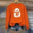 thumbnail image 2 of Enjoytime Halloween Sweatshirt Women Cute Pumpkin Printed Long Sleeved Crew Neck Sweatshirts Fall Casual Fashion Pullover Tops, 2 of 4