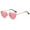 Pink, variant on Lilgiuy Mental Sunglasses for Women Summer Classic Vintage Glasses Heart Shaped Transparent Candy Color Frameless Sun Protection for Party Favors