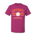 thumbnail image 2 of Wild Bobby City of Detroit Baseball Fantasy Fan Sports Men's T-Shirt, Fuschia, X-Large, 2 of 6