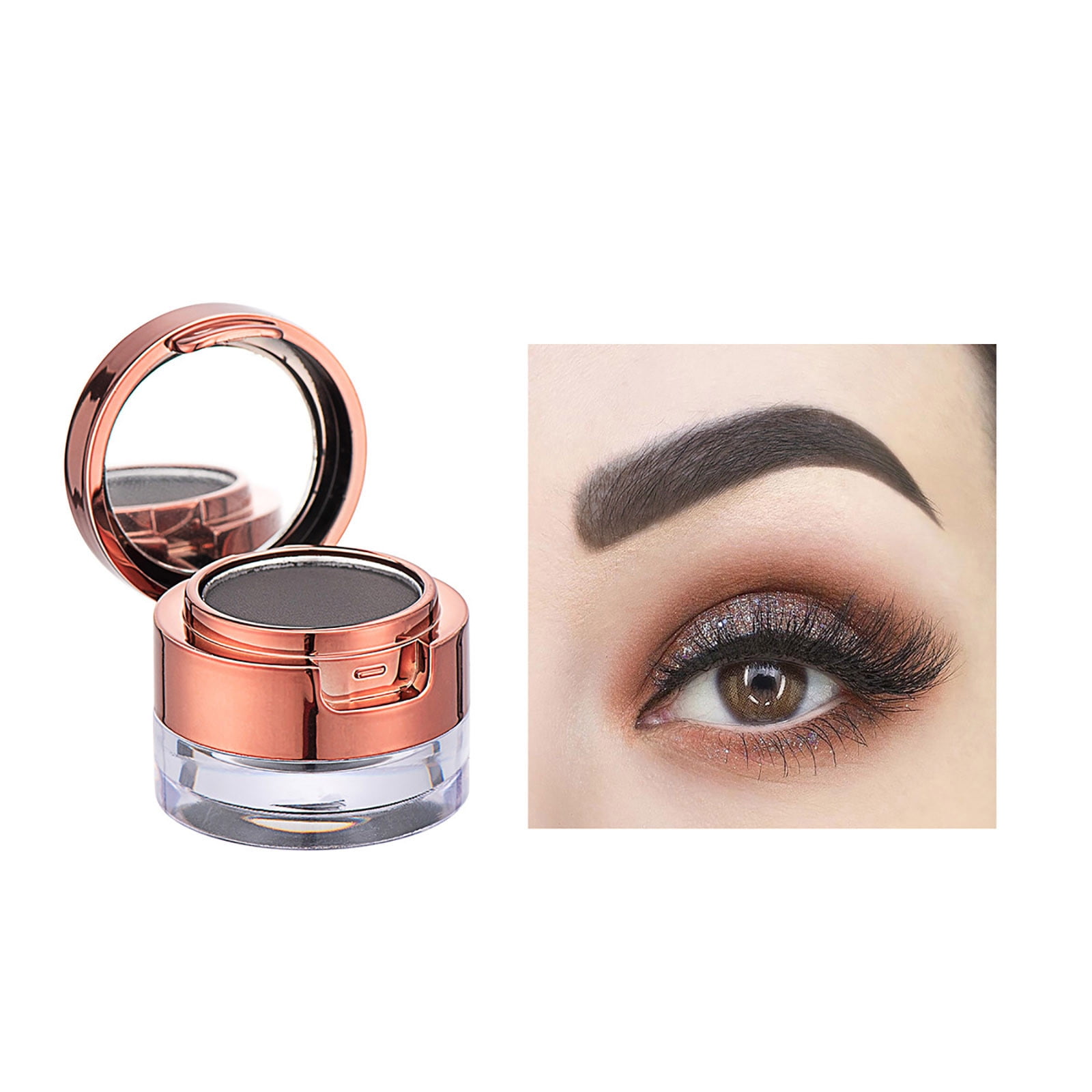 ERTUTUYI Doublelayer Eyebrow Cream Eyebrow Powder,Brow Color Long