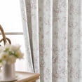 thumbnail image 3 of CURTAINKING Blackout Curtains 63 Inches Long, Printed Floral French Farmhouse Curtains for Bedroom Living Room Back Tab Thermal Insulated Window Drapes, 2 Panels Taupe, 3 of 10