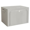 thumbnail image 3 of Large Fabric Clothes Storage Box | Collapsible Closet Organizer with Zipper | Oversized Capacity for Clothes Quilts & Accessories | 1-Pack, 3 of 3