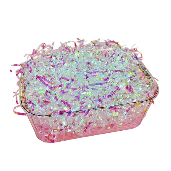 Easter Grass,Raffia Grass,Shimmering Golden Silk Rafi Grass 100g,Recyclable Craft Shred Confetti Raffia Paper Filler,Valentines Day Basket Stuffers(F)