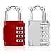 thumbnail image 3 of ZHEGE Combination Padlock 2 Pack, 4 Digit Lock for School Gym Locker, Outdoor Waterproof Combo Lock (Silver & Red), 3 of 4
