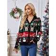 thumbnail image 5 of Christmas Sweaters for Women Cute Fuzzy Funny Wintertime Holiday Parties Knitted Casual Cardigan Sweater, 5 of 8