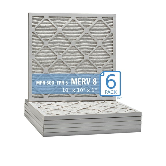 10x10x1 Purolator Hi-E 40 Pleated Air Filter, MERV 8 (6-pack)