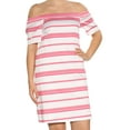 thumbnail image 3 of maison Jules Womens Striped Sheath Dress, Pink, Small, 3 of 4