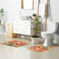 thumbnail image 6 of Yayeee Bath Rug for Bathroom Floor Non Slip Rectangle Fluffy Soft Absorbent Mat, 16"x24", Purple Abstract Floral, 6 of 7