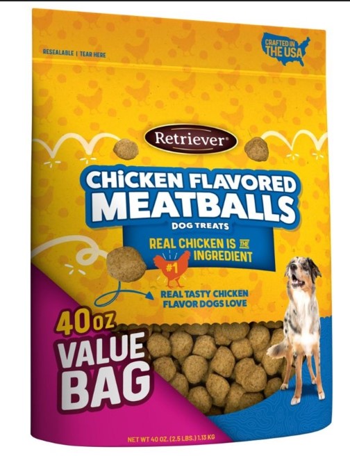Retriever Chicken Meatball Dog Treats, 40 oz.