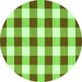 thumbnail image 1 of Ahgly Company Indoor Round Checkered Green Modern Area Rugs, 5' Round, 1 of 1