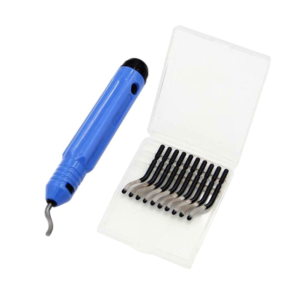 Details about   Handle Burr Metal Deburring Remover Cutting Tool with 10pcs Rotary Deburr Blades