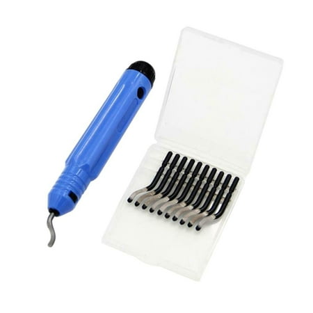 

Deburring Tool Kit Steel Trimmer Scraper Burr Remover Anti-Slip Handle with 10pcs Extra Trimming Heads