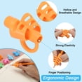 thumbnail image 3 of Uxcell 8Pcs 3 Fingers Handwriting Pencil Grippers, Pink, Light Blue, Green, Orange, 3 of 6