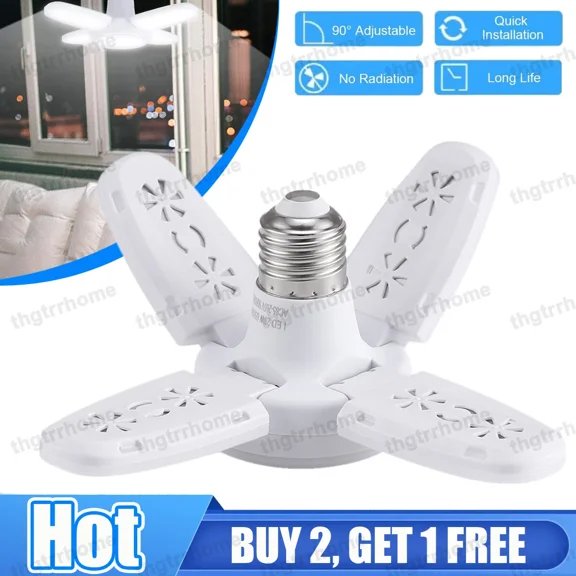 E27 Led Garage Light Bulb 28W Deformable Ceiling Fixture Lights Workshop Lamp
