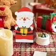 thumbnail image 5 of Christmas Santa Claus Gift Boxes - 10 Pack Red Paper Candy Sock Boxes for Holiday Packaging, Home Decoration, 6.8x3.5x2.3 Inches (Assembled Yourself) red, 5 of 6