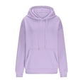 thumbnail image 3 of fatyb Hoodies for Women Casual Drawstring Pullover Long Sleeve Oversized Hooded Sweatshirts with Pocket, 3 of 6