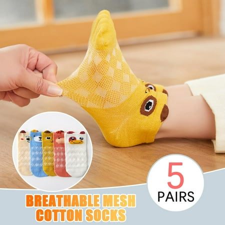 

SDJMa Toddler Girls Boys Socks Cozy Breathable Summer Mesh Baby Non-slip Socks