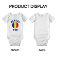 thumbnail image 3 of Newest Romania National Soccer Team Fan Baby Jumpsuits Newborn Clothes (White, 12-18 Months), 3 of 5