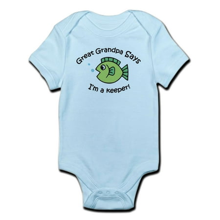 CafePress - Great Grandpa Says I'm A Keeper! Baby Onesie - Baby Light Bodysuit