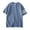 A-Blue1028, variant on Bibifish Mens T-Shirts Four Stripes On Single Sleeve Tee Tops Crew Neck Loose Short Sleeve Tshirts
