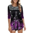 thumbnail image 4 of Pompotops T-Shirt Décontracté à Manches Longues pour Femmes, Col Rond, Imprimé de Noël, Blouse Pull, 4 of 6