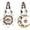 A, variant on Mardi Gras Gold Earrings for Women - Sun Moon Star Celestial Huggie Dangle Earrings, Hypoallergenic Greek Mythology Boho Greek Mythology Witchy accessories