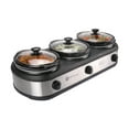 TRU Triple Crock Buffet Slow Cooker with Three Server Warmer Inserts