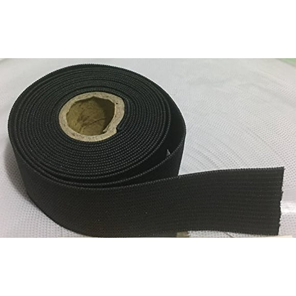 50yds Knitted Elastic Band 1" for Waistbands Sleeves (Black)