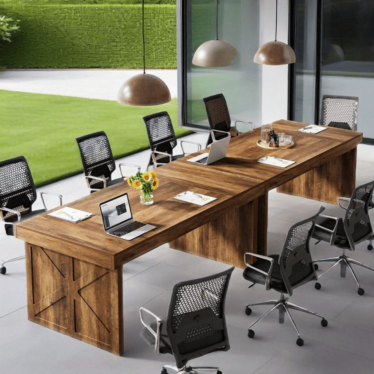 6ft Rectangular Conference Table - 62.99''L×31.49''W×29.52''H, Spacious Meeting Table for Team Collaboration - Modern Office & Meeting Rooms
