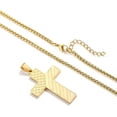 thumbnail image 6 of APSVO Gold Cross Necklaces for Men Boys American Flag Pendant Chain Catholic Christian Religious Birthday Valentines Day Jewelry Gifts Teen Him Dad Boyfriend Husband Male Son Adults Kids Age Ideas, 6 of 7