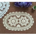 thumbnail image 5 of 11X19 Inch 100% Cotton Handmade Lace Crochet Oval Table mats Placemats Doily Doilies, 5 of 7