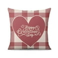 thumbnail image 3 of Valentine's Day Purple Red Love Heart Stripes Pillowcase,Rustic Romantic Throw Pillow Covers 18 X 18 Inch, Set Of 4, Linen Study Sofa Cushion Cover Indoor Living Room Home Decor, 3 of 7