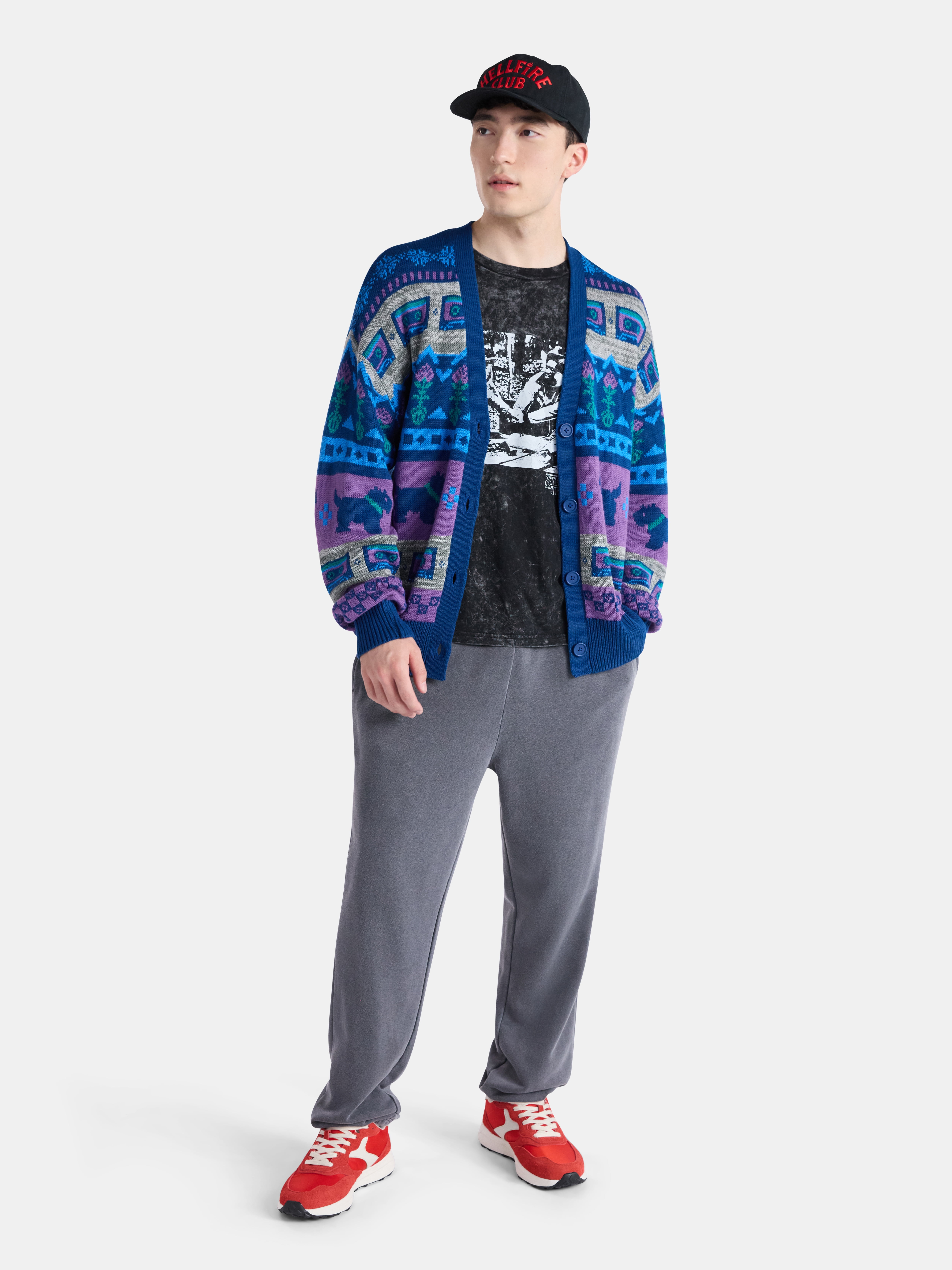 Netflix Stranger Things Slouchy Cardigan from No Boundaries, Women’s and Women’s Plus