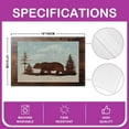 thumbnail image 4 of Bear Placemats Set of 4, Rustic Western Farmhouse Table Place Mats, Retro Wildlife Animal Placemat for Kitchen Dining Table Decoration Indoor Outdoor 18"x12", 4 of 4