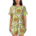 thumbnail image 1 of Fotbe Cute Avocado Conjunto de Pijama Estampado para Mujer, 2 Piezas, Ropa de Dormir con Camiseta de Manga Corta y Shorts Suaves-Large, 1 of 6
