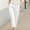 White, variant on ZZwxWA Summer Pants for Women 2025, Women's Elastic Waist Casual Pants Solid Color Large Pocket Cotton Linen Straight Pants